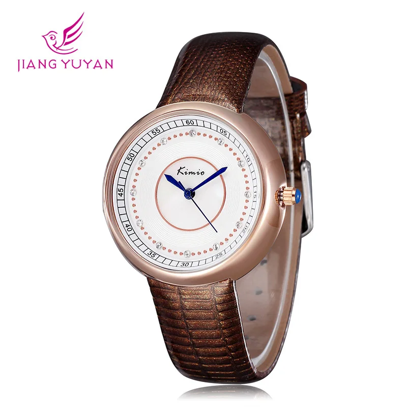 

2019 New Listing Luxury Women Rhinestone Watch Fashion Casual Leather Strap Simple Waterproof Quartz Women Watch RelogioFeminino