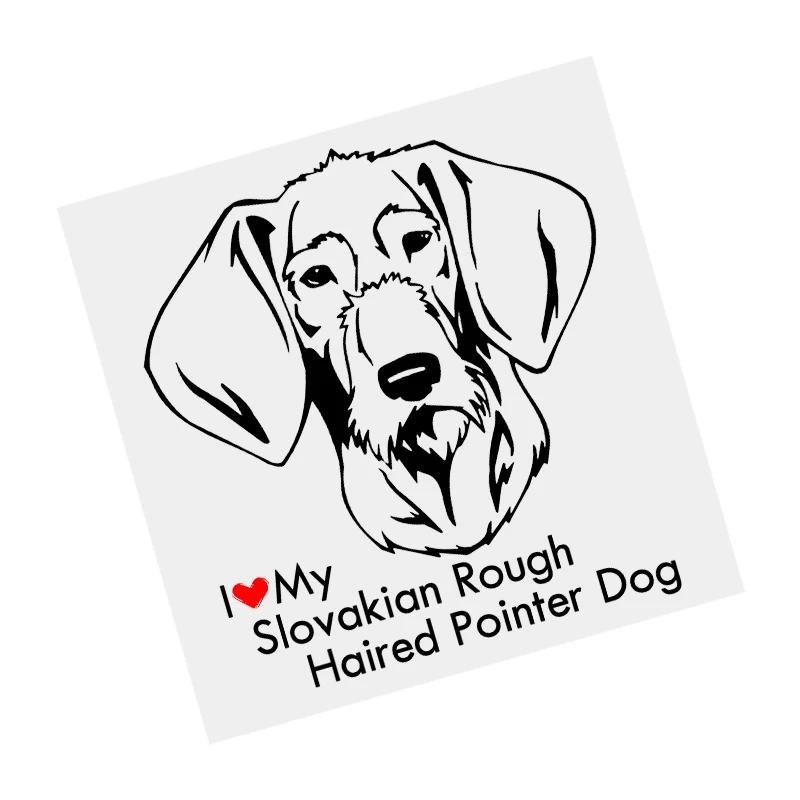 

S61667# Slovakian Rough Haired Pointer Dog Black Transparent Car Sticker Vinyl Decal Waterproof Decors for Motorcycle Bumper