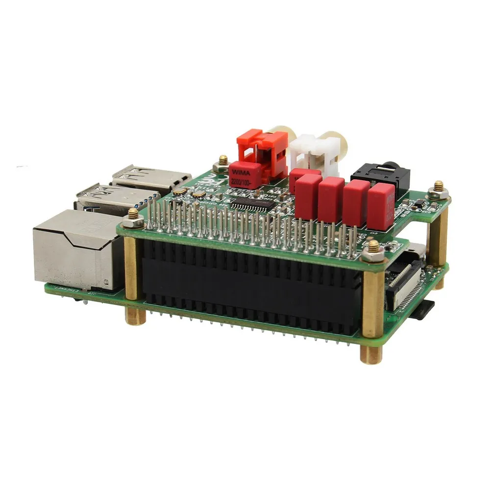 Raspberry Pi 4 Модель B PCM5122 Hi Fi аудио ЦАП Плата расширения с акриловый чехол|Аксессуары