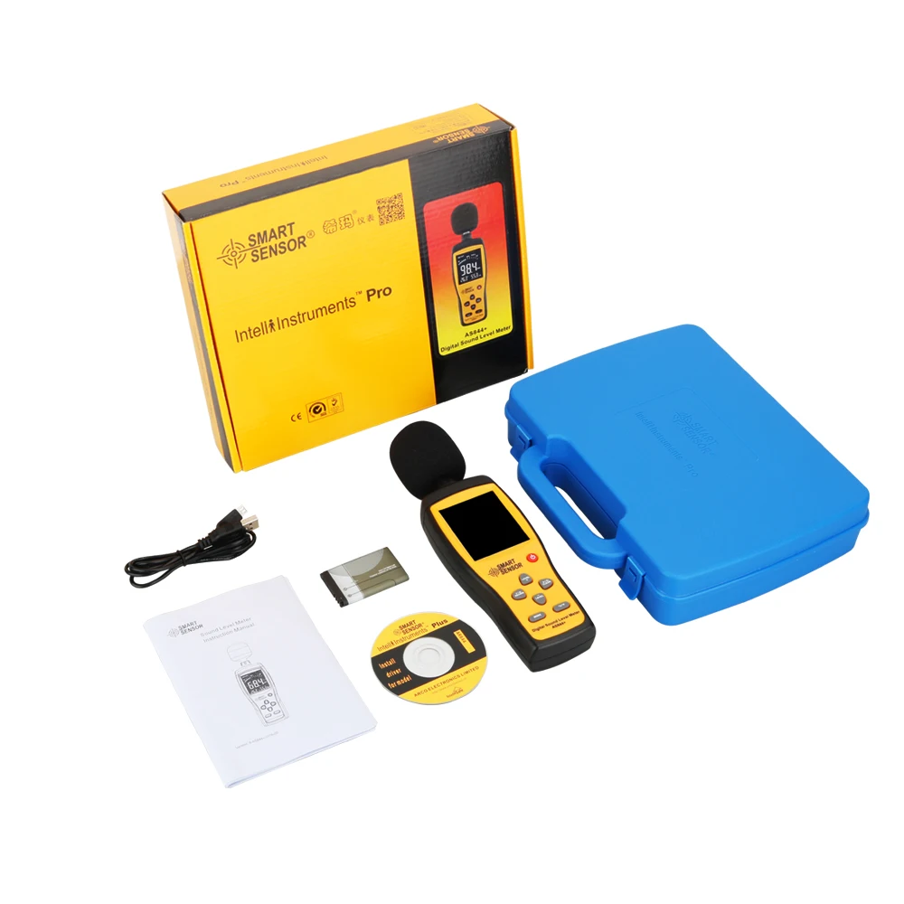 Цифровой звук Шум уровень децибел аудио-тестер 30 ~ 130 дБА Цвет ЖК-дисплей Дисплей