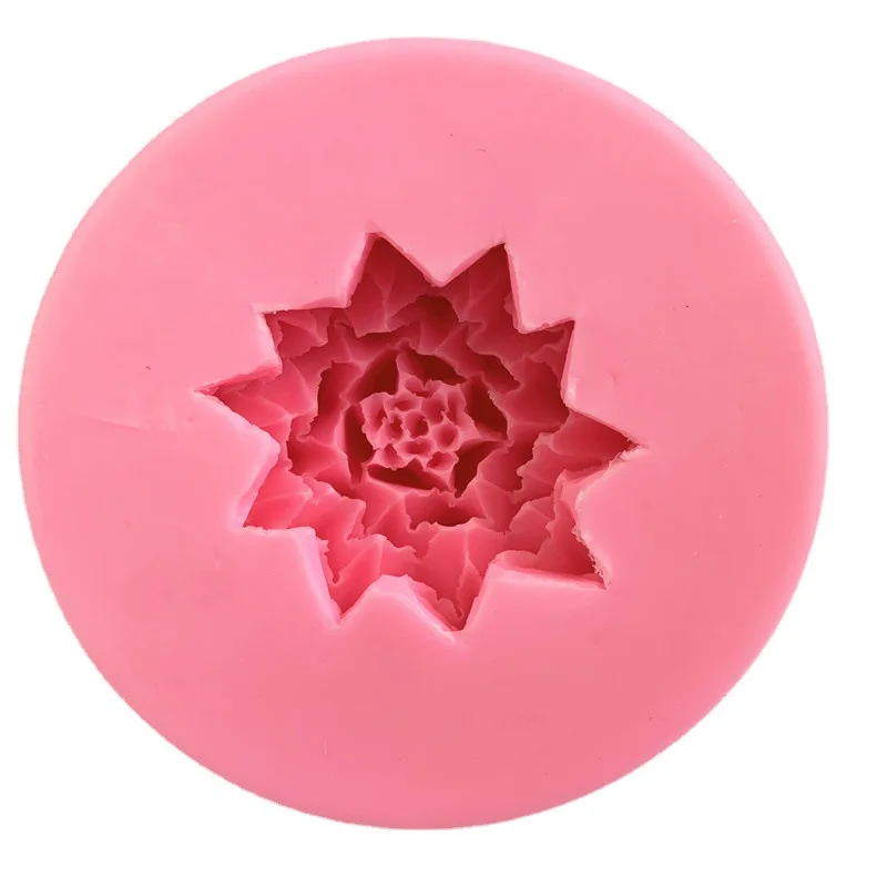 3D силиконовая форма для мыла с большими цветами мастики формы булочки украшение