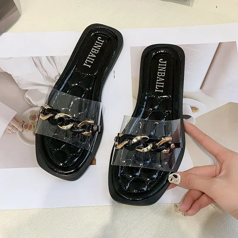 

2021 Web Celebrity Flat Style Flip-flops for Women's Outdoor Casual Home Slippers