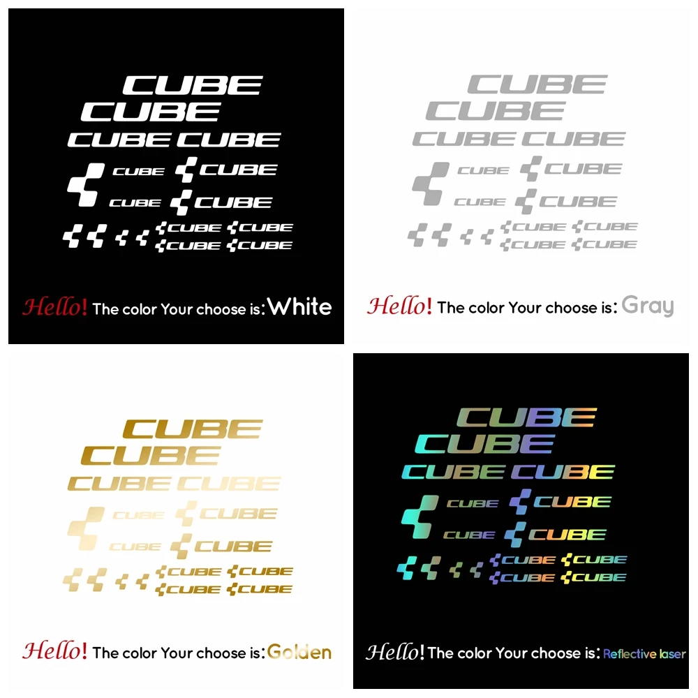 

Racing Cycling Reflective Decals Kits Vinyls Bike Art Decor CUBE Bicycle Frame Stickers Decals Cycling DIY Stickers Decoration