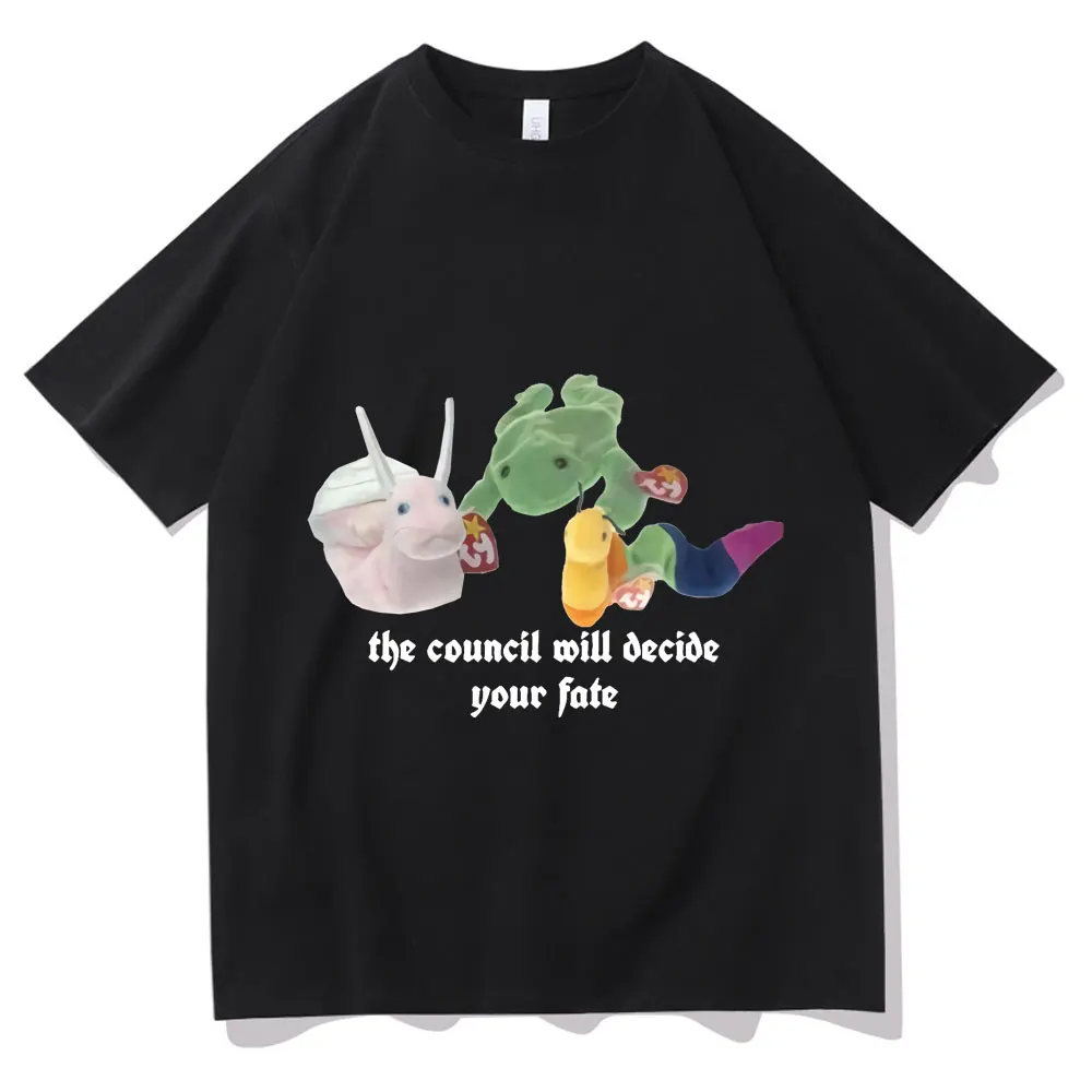 

Funny Cute The Counil Will Decide Your Fate Print T-shirt Summer Men Women Comfortable Tees Unisex Shrink-proof Cotton T Shirts