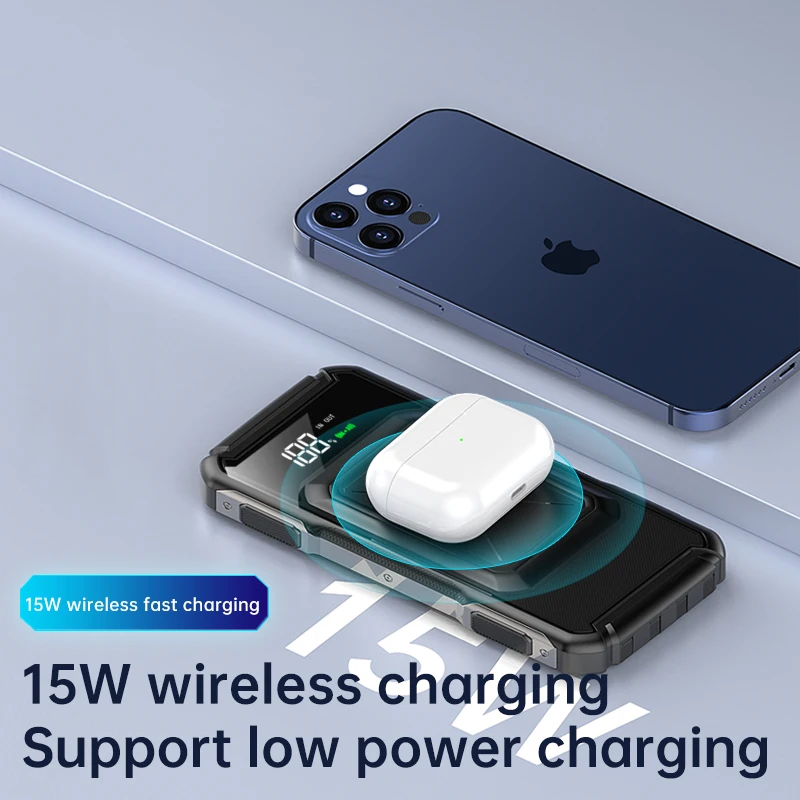 15W Fast Qi Wireless Charger Power Bank 30000mAh 22.5W QC PD 3.0 Charging Powerbank for iPhone 12 Huawei Xiaomi Poverbank | Мобильные
