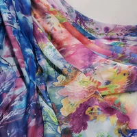 on sale chiffon fabric beach skirt scarf shirt flowing thin diy fabric 30d printed