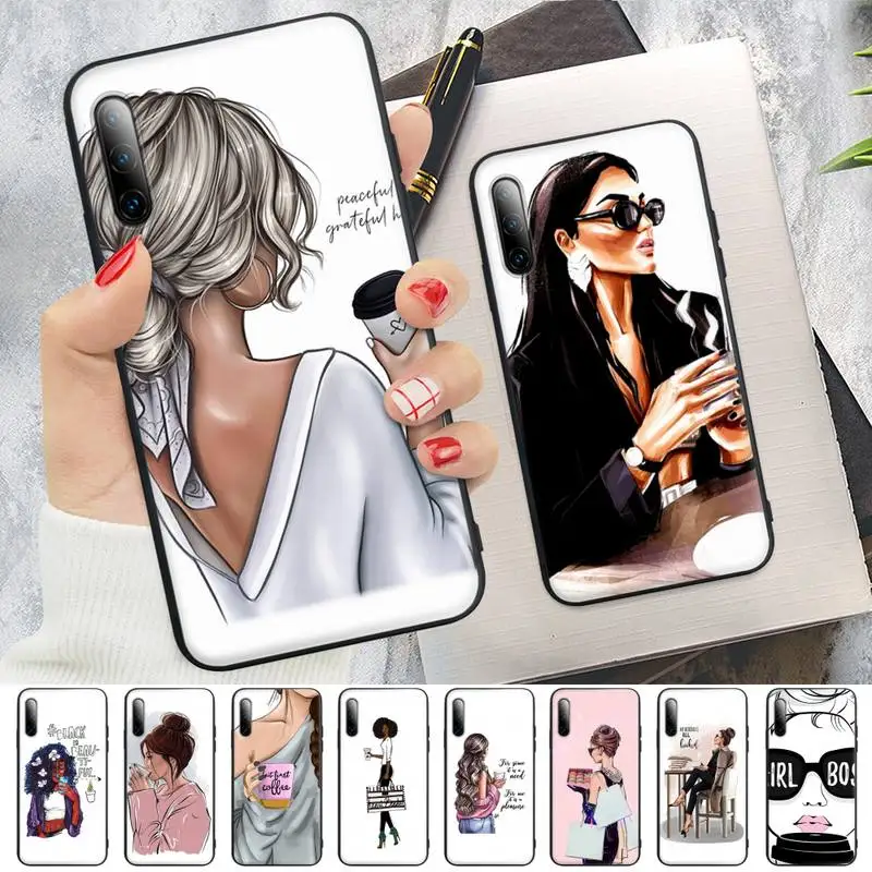 

Princess Female Boss Coffee Mobile Phone Cover For Samsung A51 A71 A72 A52 A50 A31 A10 A40 A70 A30S A20 E A30 A11 A21 Case