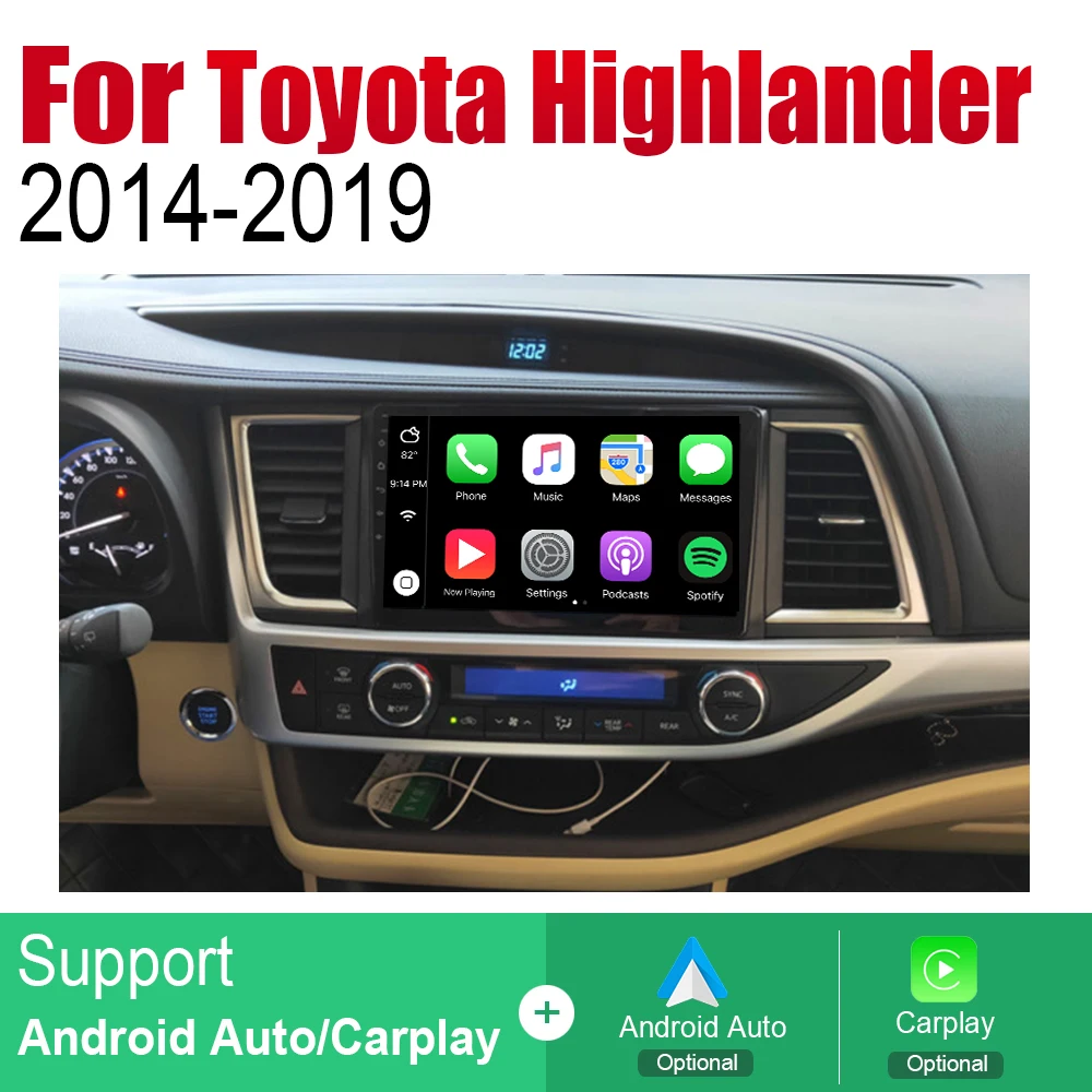 Автомагнитола ZaiXi 2 Din Android автомобильный плеер для Toyota Highlander XU50 серии 2014 ~ 2019 GPS