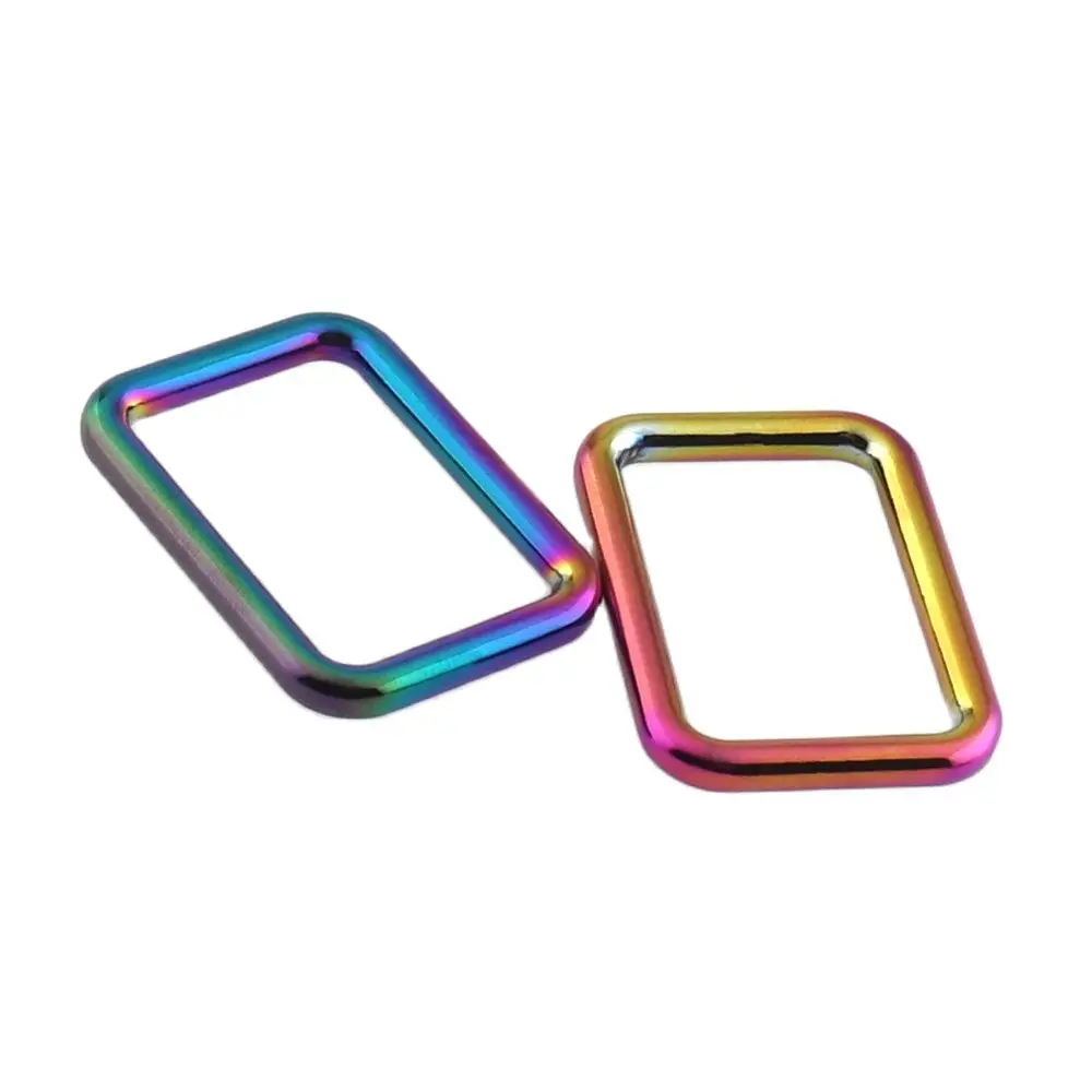 

Zinc Alloy Square Buckles Rainbow Color Rectangle Inner1'' Metal Heavy Duty Thickness Handbag Leather Bag Purse Strap Belt