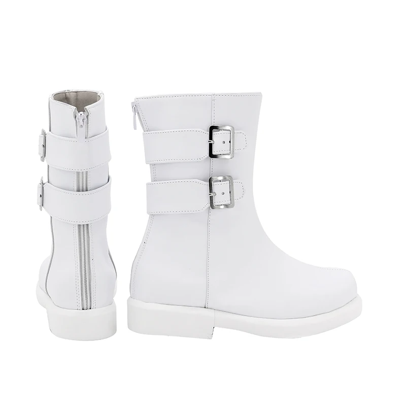 Anime Tokyo Revengers KEISUKE BAJI Cosplay Halloween Party Shoes Swastika Sano Manjiro White Short Boots For Adult Women Men |