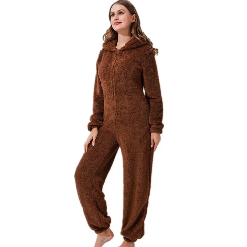 

Women Winter Cartoon Homewear Thick Warm Flannel Pajamas Winter Lounge Wear Female Flannel Home Suit Warm Fleece Home Clothes