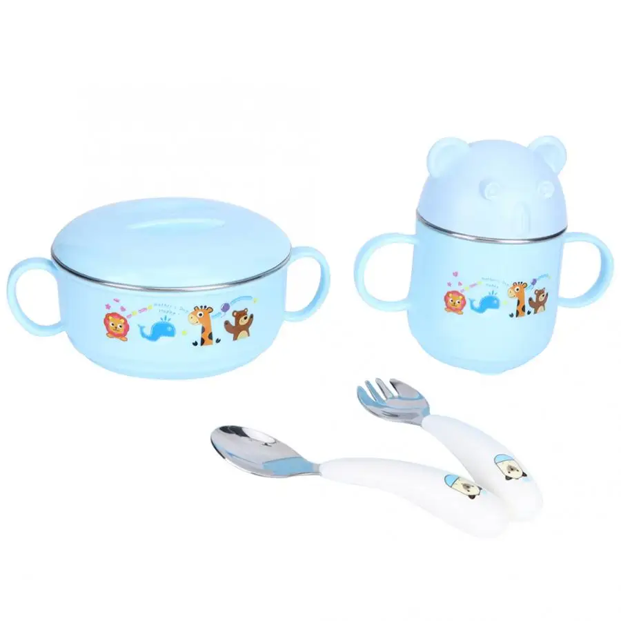 Милый мультяшный набор детской посуды из нержавеющей стали детская чаша чашка