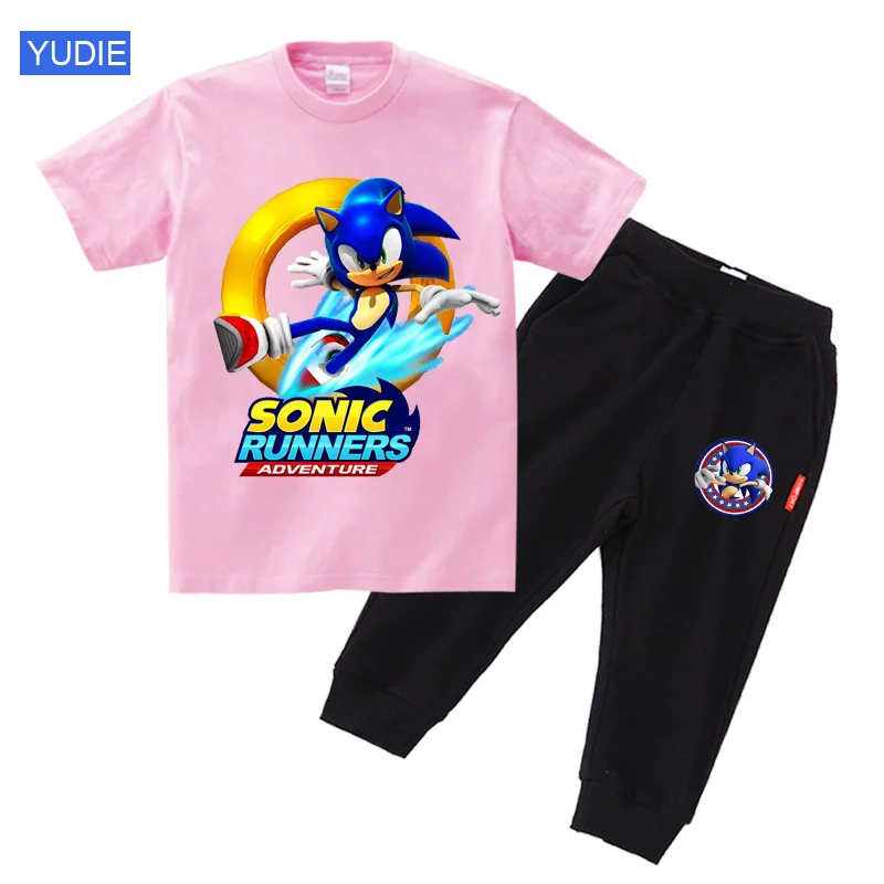 

Children Baby Girl Clothes Set Summer Toddler Boy Short Sleeve Tshirt Two-piece Sets Cotton Kids Infant Clothing Outfits 2020