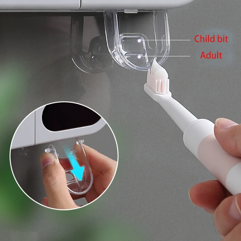 

2000mAh UV Light Ultraviolet Toothbrush Sterilizer Solar Power Wall Mounted Automatic Toothpaste Dispenser for Bathroom 28GF