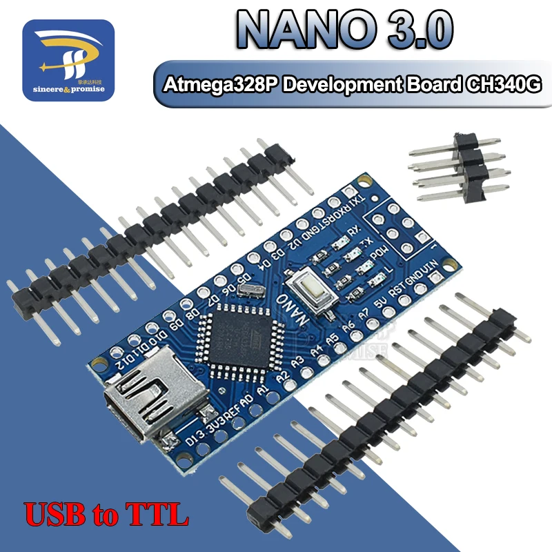 Atmega328 Мини USB Nano V3.0 ATmega328P CH340G 5 в 16 м плата микроконтроллера для Arduino 328P NANO 3,0 CH340
