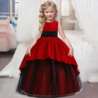 PLBBFZ длинное платье для первого причастия, одежда принцессы для выпускного вечера, элегантное платье для девочек с цветами, официальное платье на день рождения, Детский костюм