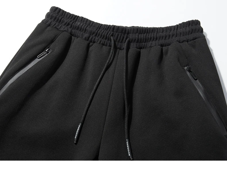 7XL, большие размеры, зимние толстые флисовые штаны, Мужские штаны для бега, высокая талия, спортивные штаны, мужские однотонные штаны, бархатные Мужские штаны для бега, повседневные штаны, ZA295