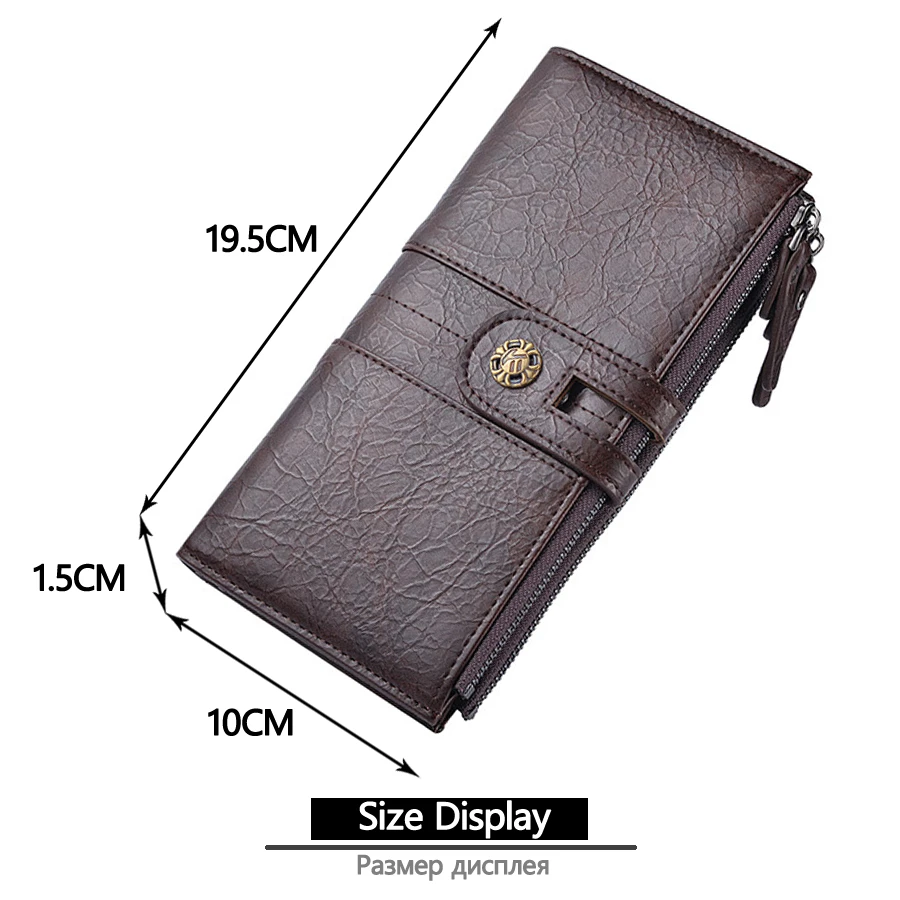 Роскошный брендовый тонкий мужской кошелек кожаный дизайнерский клатч для карт