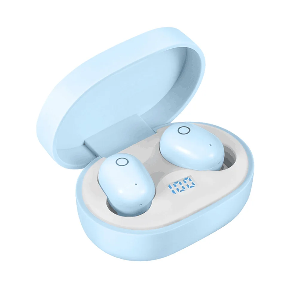 DT-8 TWS blue Bluetooth V5.0, беспроводные наушники, стерео Спортивные Беспроводные наушники, наушники, гарнитура, 2000 мАч, мощность для iPhone, Xiaomi - Цвет: DT-8 TWS blue