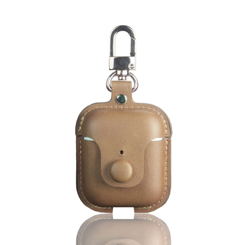 

Luxury Leather Case for -Realme Buds Air pro neo Portable Protective Shell Cover with Key Chain for Buds Air pro neo Box