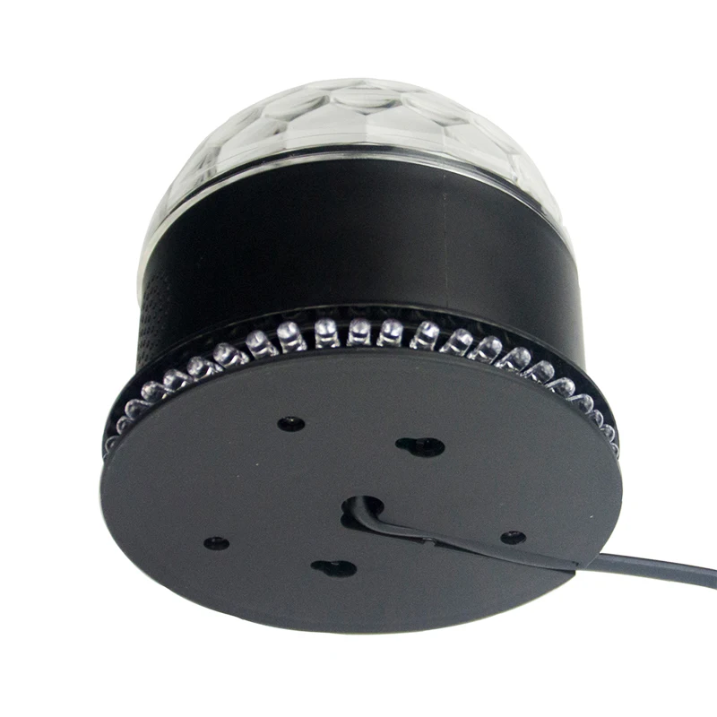 Светодиодный хрустальный волшебный шар 6 цветов светильник активация звуком