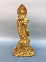 13 tibet buddhism old bronze gilt give off guanyin bodhisattva statue chinese dragon avalokitesvara enshrine the buddha