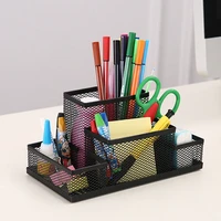 fashion multifunctional office stationery desk organizer mesh collection pen holder organizer box for birthday gift