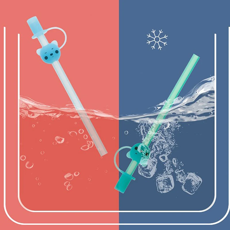 

1pc Silicone Straw Tips Cover Reusable Airtight Splash Proof Drinking Straw