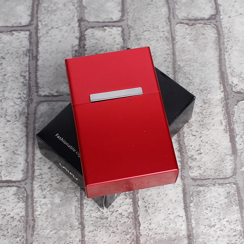 Портсигар чехол шлифованный алюминий металлический Карманный портсигар