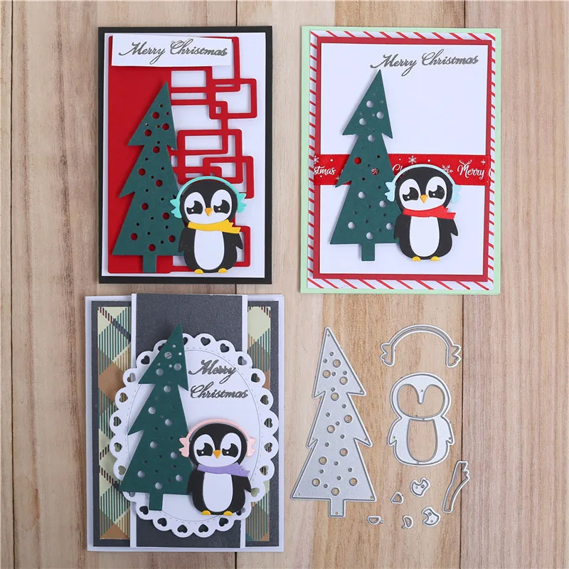 DiyArts Рождественская елка штампы пингвин металлические Вырубные новинка 2019 для