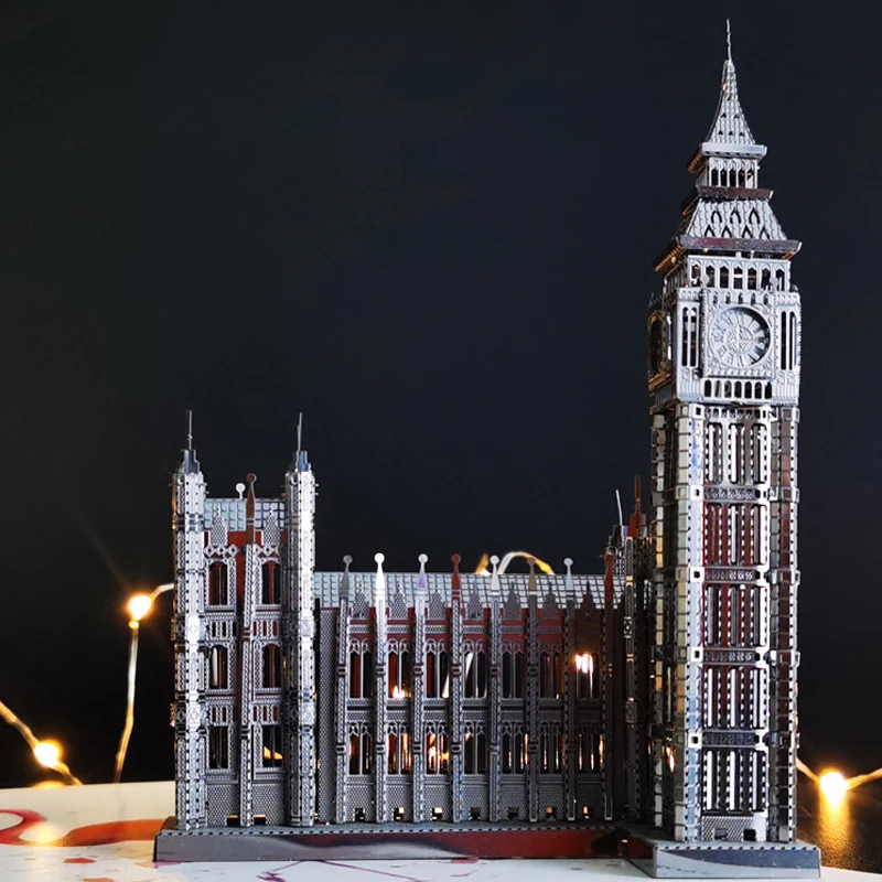 

HK NANYUAN 3D Puzzle Big Ben Manual Metal Assembly Model Elizabeth Tower Building 3D Laser Cut DIY Jigsaw Toys for Adults kids