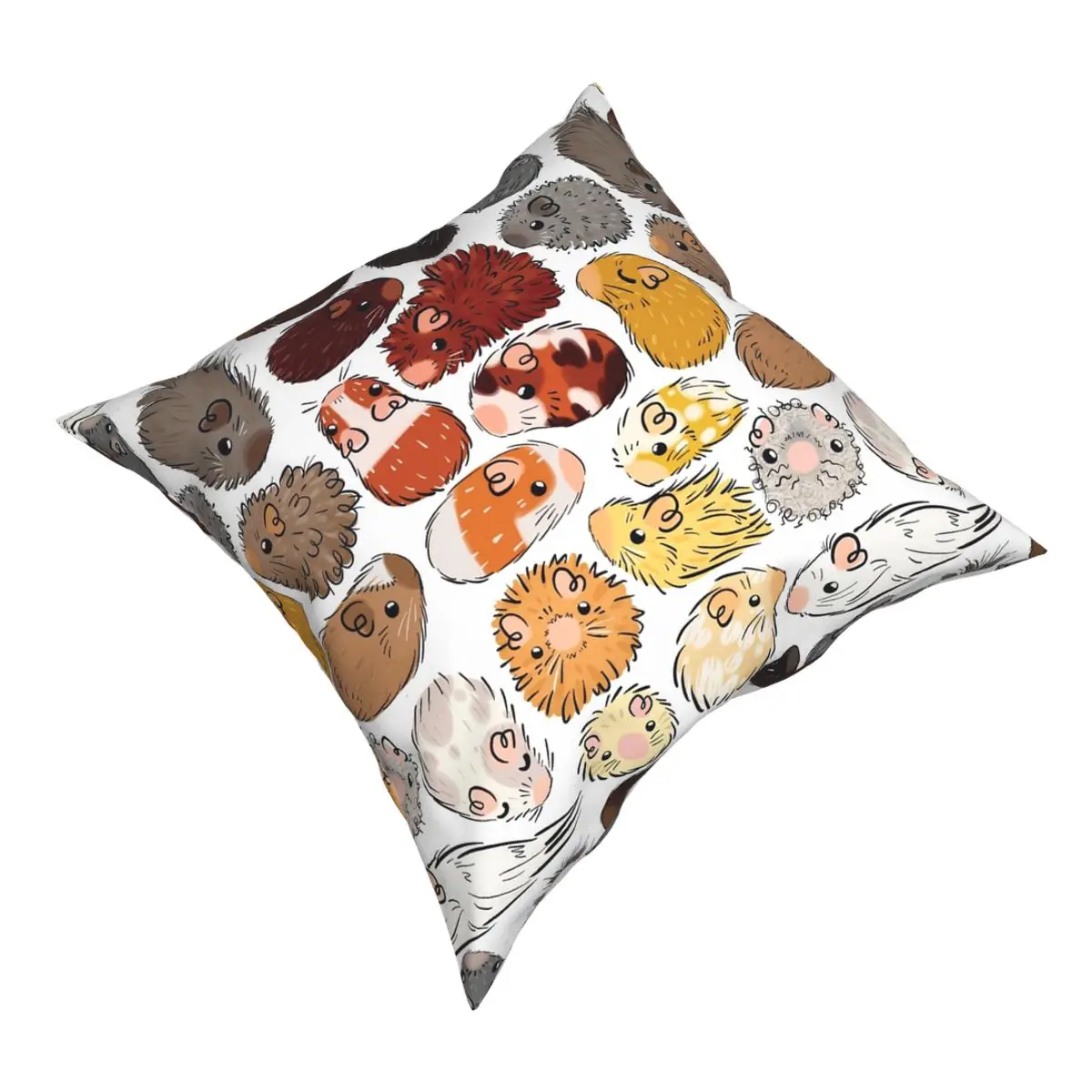 Морская свинка градиентная квадратная Подушка Чехол из полиэстера с узором на