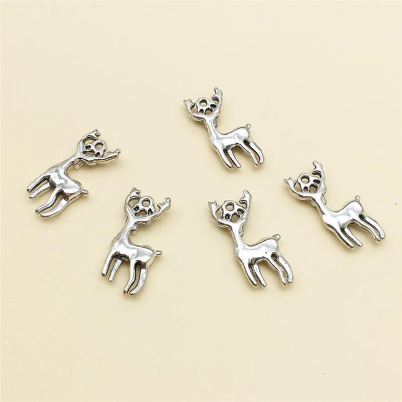 20 шт подвески Рождественский олень 13х22мм старинные Винтажные Ювелирные изделия
