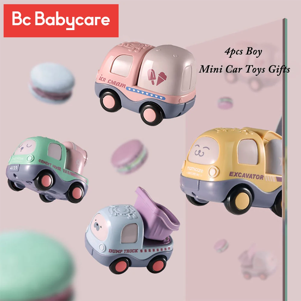 BC Babycare 4 шт./компл. игрушечные автомобили для мальчиков Мобильный автомобиль пожарная машина такси Инженерная модель детские мини-автомобил...