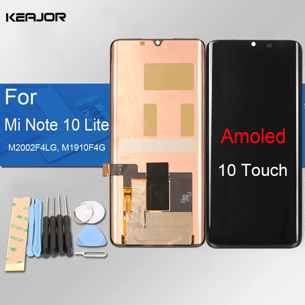 

Дисплей для Xiaomi Mi Note 10 Lite, сменный ЖК-экран, оригинальный Amoled дигитайзер в сборе для Xiaomi Note 10 Lite, ЖК-дисплей