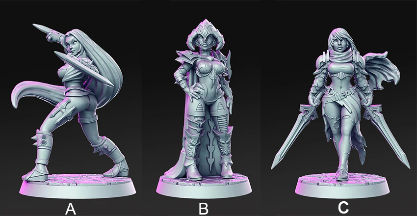 

1/24 75mm Resin Model Kits Female Warrior Figure Sculpture Unpainted No Color RW-382