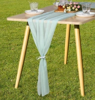 inyahome wedding chiffon table runner rustic home decor table runner birthday party decoration christmas gifts table cover