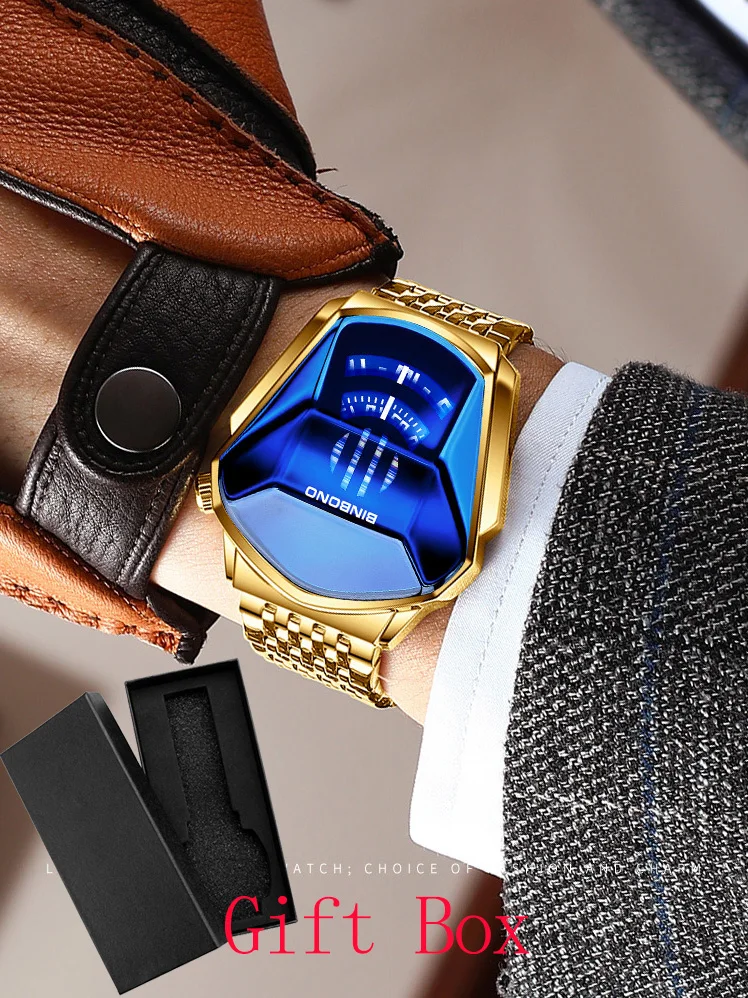 Мужские часы 2020 крутые локомотивные мужские Роскошные Кварцевые золотые