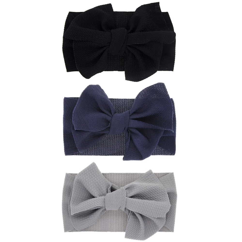 3 PCS Girl Kid Baby Toddler Stretchy Plain Turban Headband Hair Band Head Wrap | Детская одежда и обувь