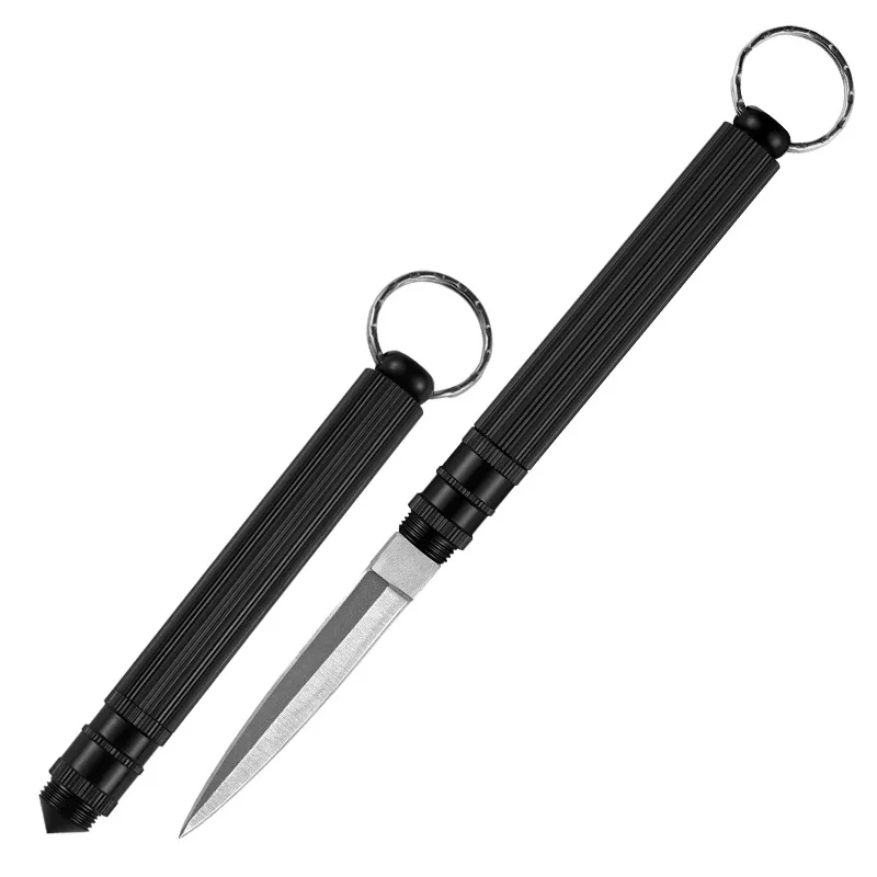 

17Cm Outdoor Self Defense Key Knife Aluminum Alloy Tea Knife Pry Tea Creative Detachable Knife Field Portable Carving Knife