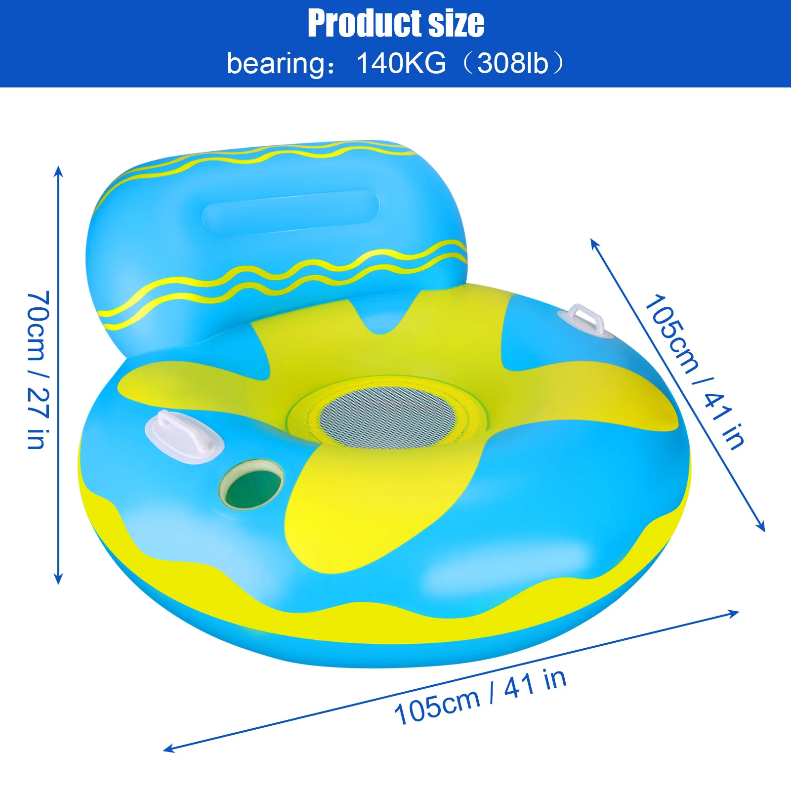 

Summer Inflatable Pool Float Bed Air Sofa Floating Chair For Water Recreation Swimming Pool Beach B2Cshop