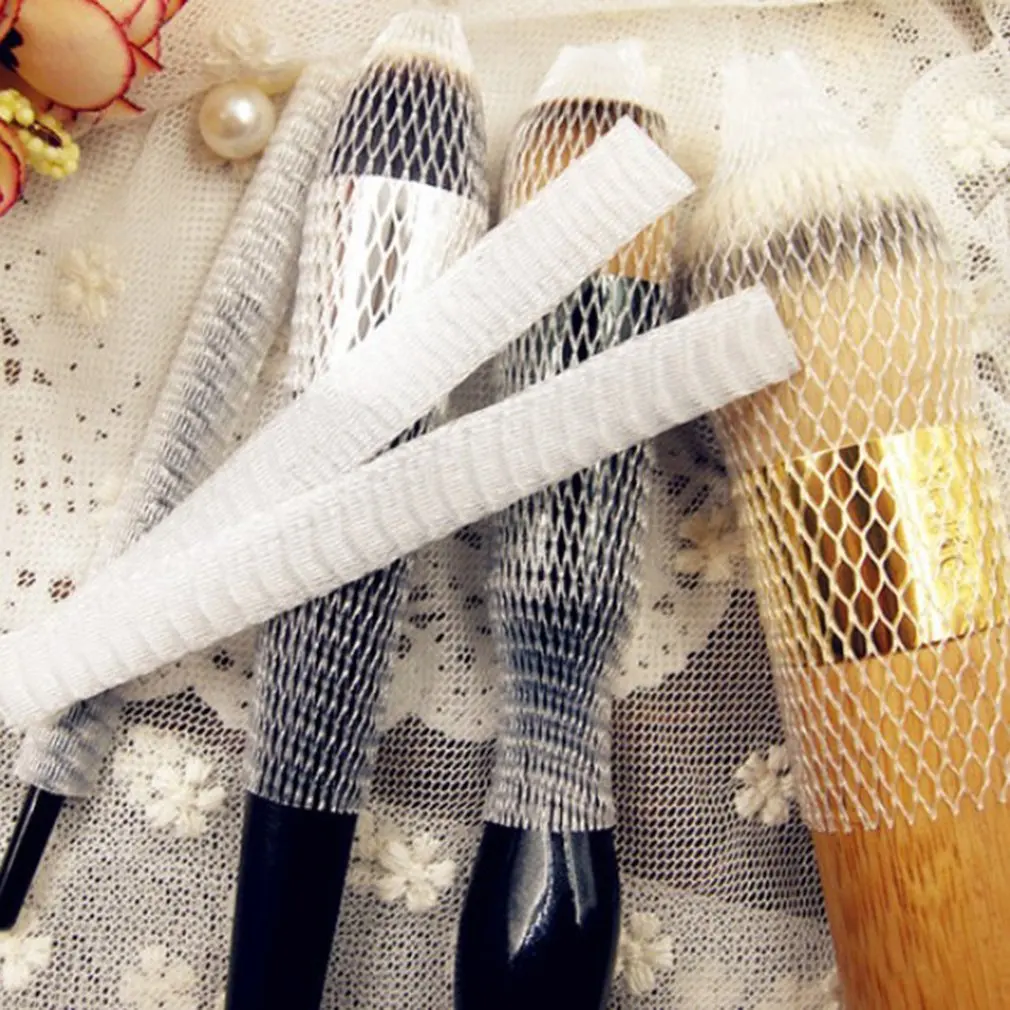 Набор кистей для макияжа Защитный Сетчатый Чехол белый эластичный набор