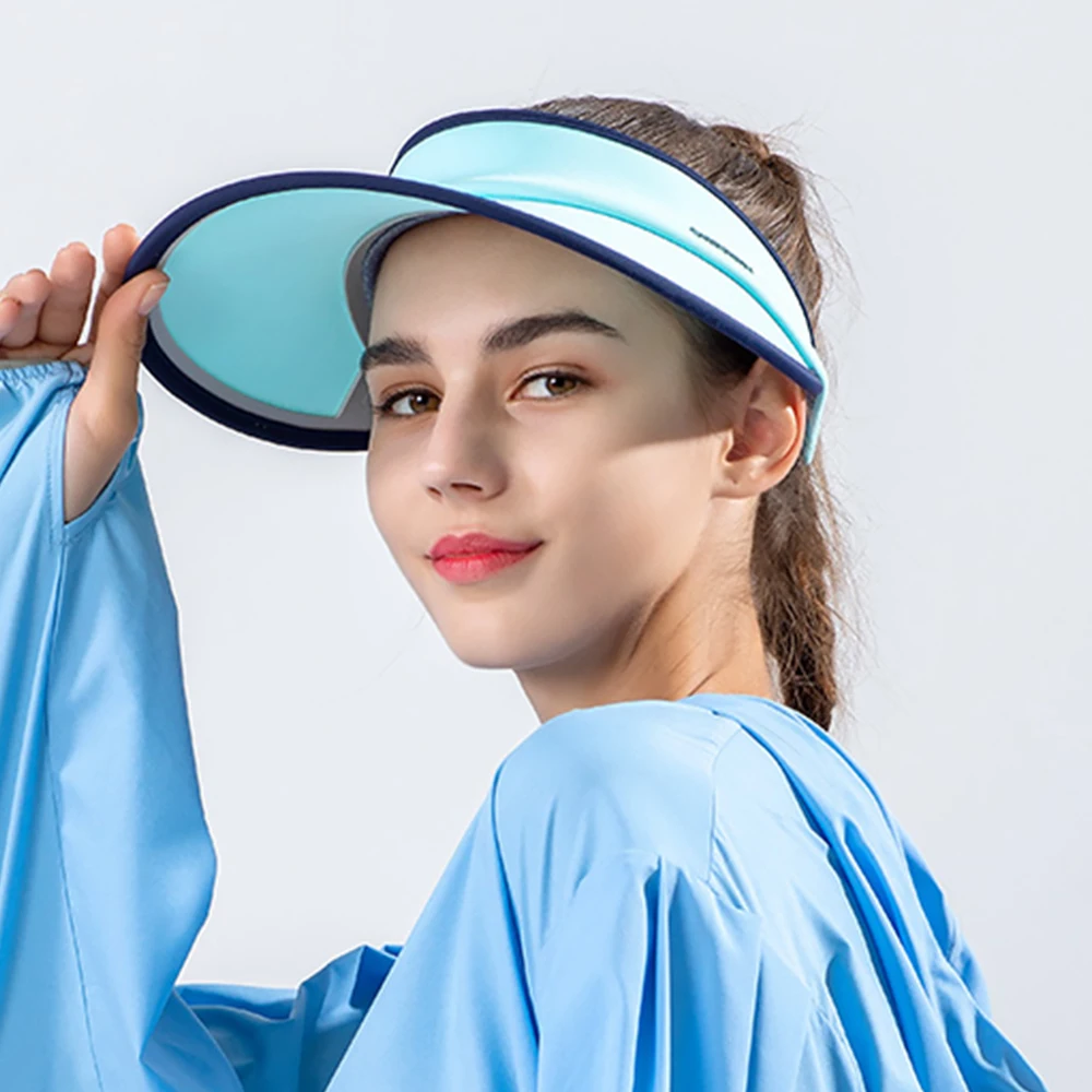 

OhSunny Summer Fashion Light Ladies Girl Sun Visor Caps Adjustable Size Outdoor Sports Hats For Women UV Protection UPF 500+