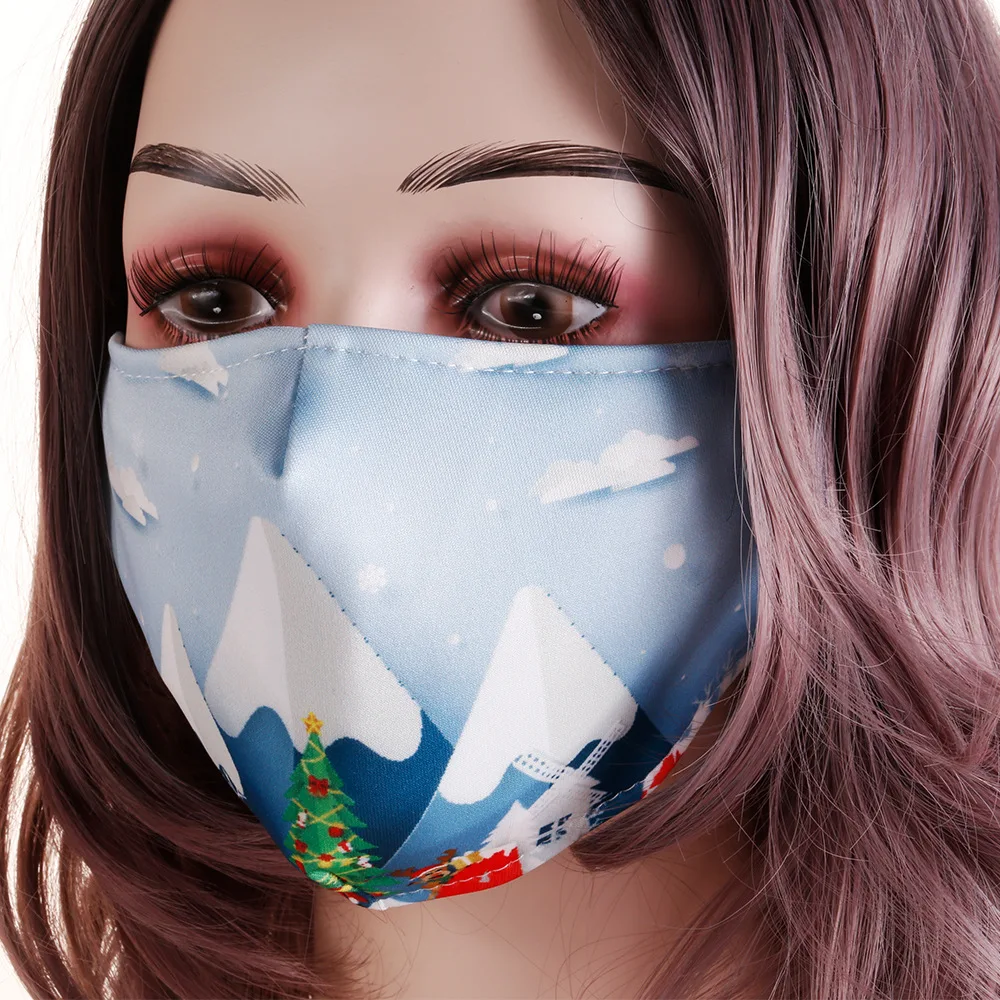 

New Adult Christmas Face Mask 3d Halloween Cosplay Printing Mondmasker Cotton Unisex Washable Masksmasque Mondkapjes Mascarillas