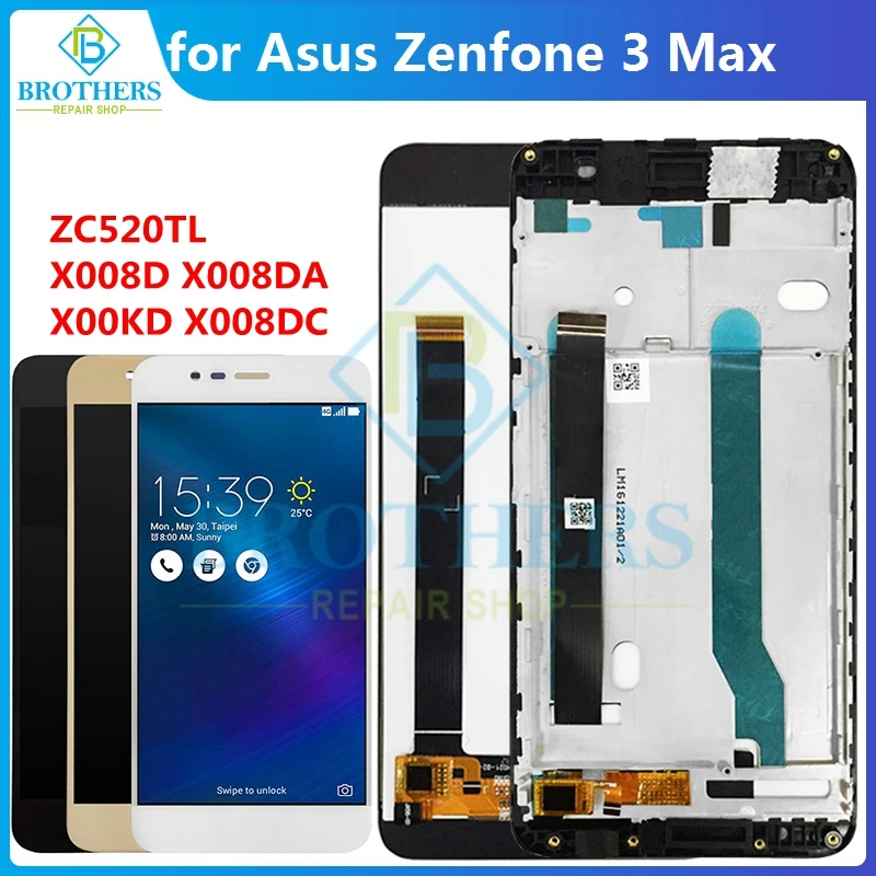 ЖК дисплей с рамкой для ASUS Zenfone Pegasus 3 ZC520TL X008D сменный сенсорный экран цифровым