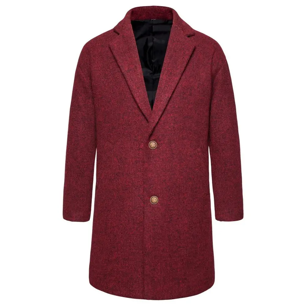 

Man Winter Black Coat Plus Size Woolen Blend Coat Male Long Windbreaker Jacket Thick Cotton Warm Men Jacket Mens Overcoat