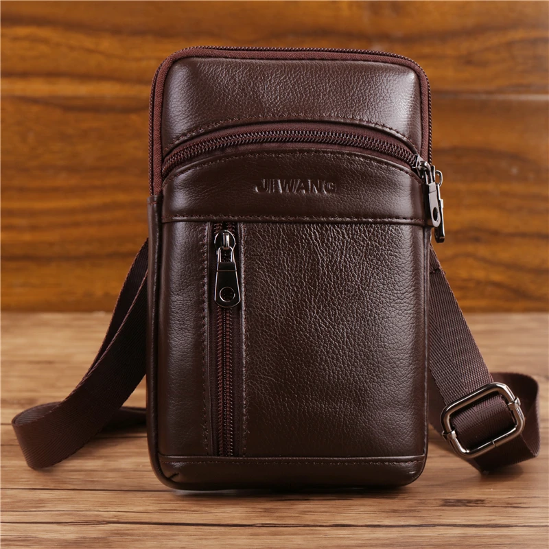 Сумка мессенджер мужская из натуральной коровьей кожи нагрудная Сумочка через