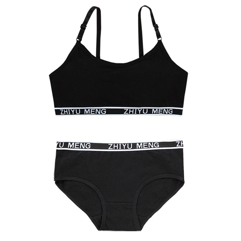 2019 хлопковый комплект нижнего белья для студентов дышащий бюстгальтер девочек