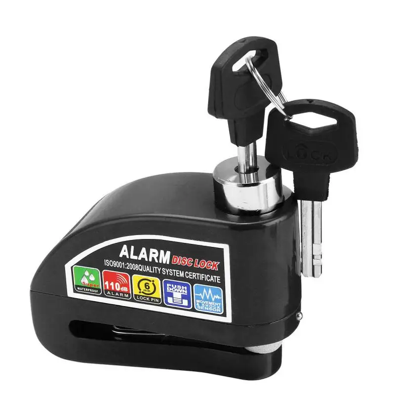 

Scooter Disc Brake Lock Motor Bicycle Anti-theft Wheel Disc Brake Lock waterproof Security Alarm Protection