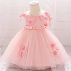 2022 платье для маленьких девочек, модное кружевное платье принцессы с открытыми плечами для новорожденных, платья для дня рождения для маленьких девочек на 1 год, Платья для новорожденных